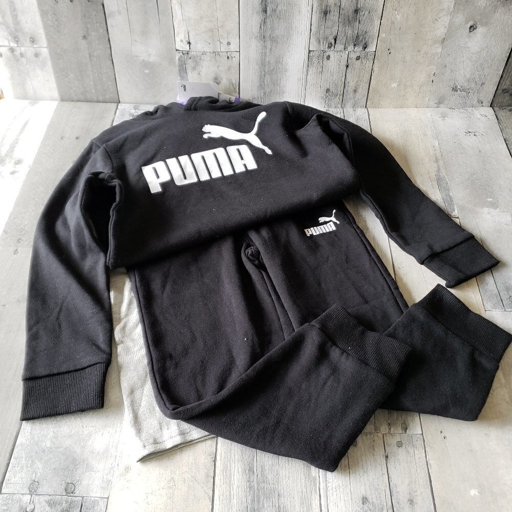 NWT - 3-Piece Set Puma Logo Youth (1 Tee, 1 Hoodie, 1 Jogger Pant) Size XS (5/6) - Picture 5 of 8